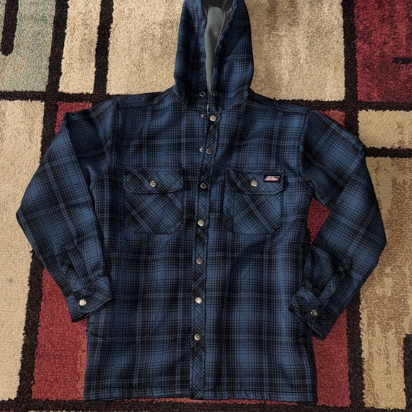 Dickies Other - Mens Dickies Water Repellent Flannel Hooded‎ Shirt Jacket